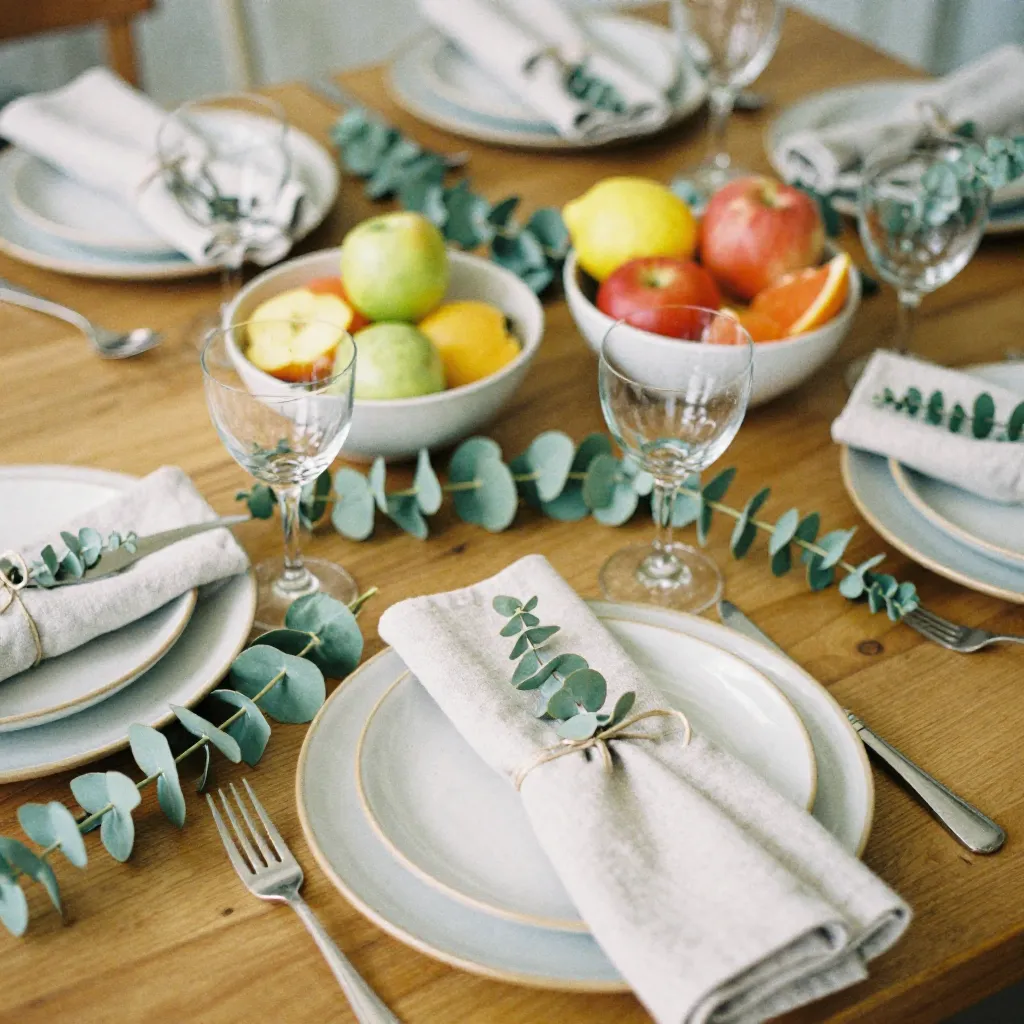 Brunsj tablescape med blandede elementer