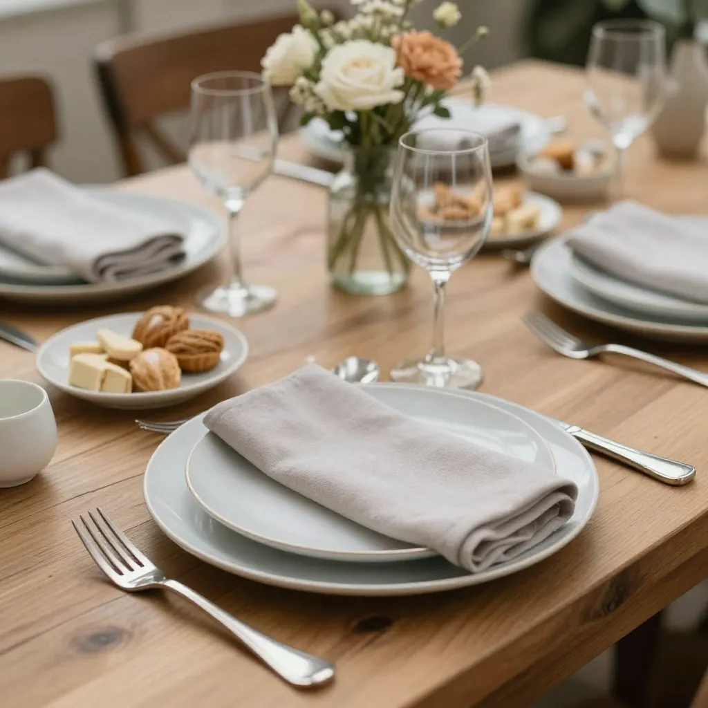 Naturlig fotografi av borddekning