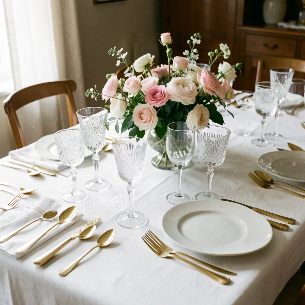 Kandidatfotografi av bordsetting